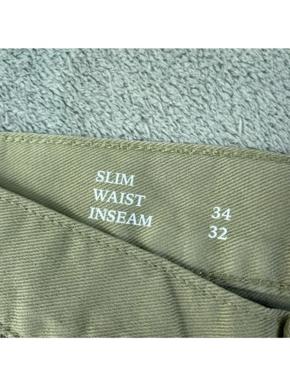 Banana Republic Men's Size 34x32 Slim-Fit Khaki Cotton 5 Pocket Pants